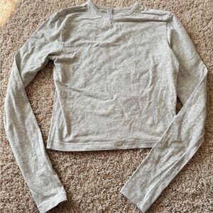 SKIMS COTTON LONG SLEEVE T-SHIRT Gray Size S